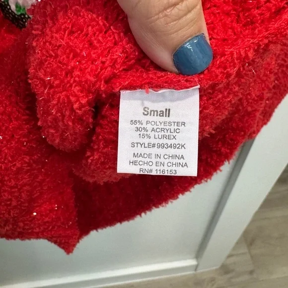 ✨ Poof Girl Christmas Gnome Sweater – Size S ✨. NWOT - Picture 2 of 4